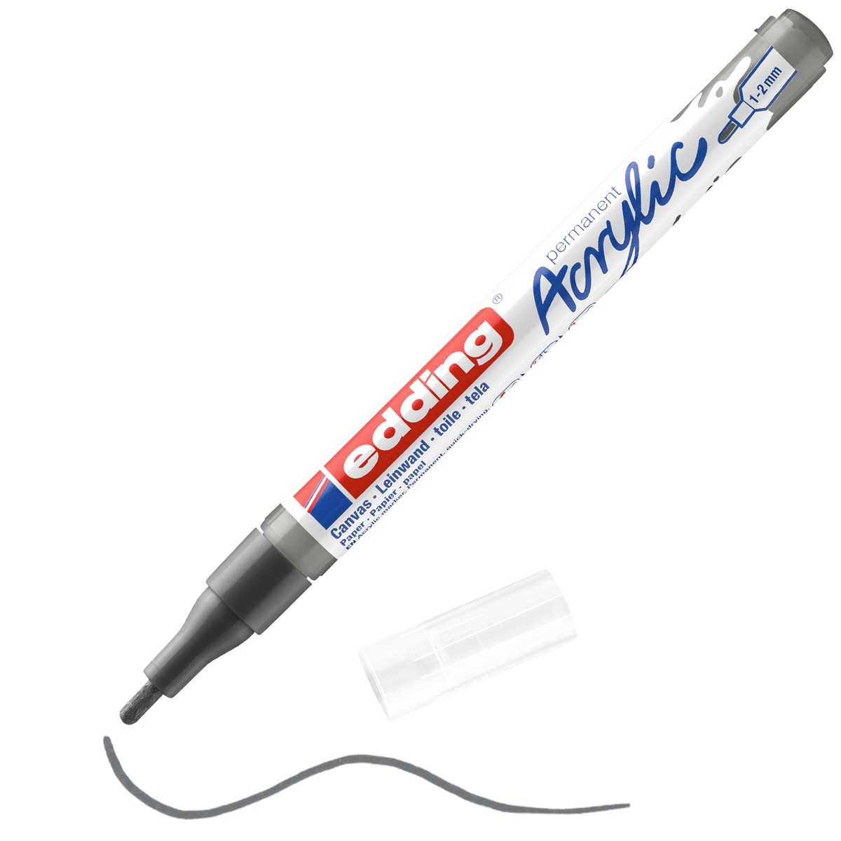 edding 5300 acrylic marker - 1 tot 2 mm - antraciet
