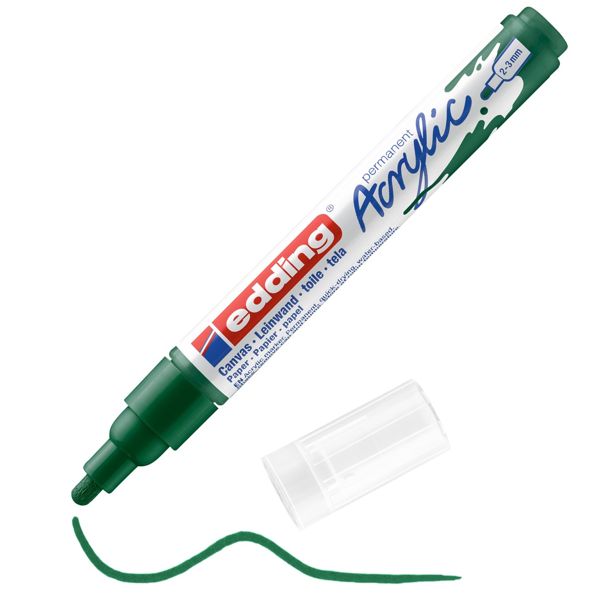 edding 5100 acrylic marker - 2 tot 3 mm - mosgroen