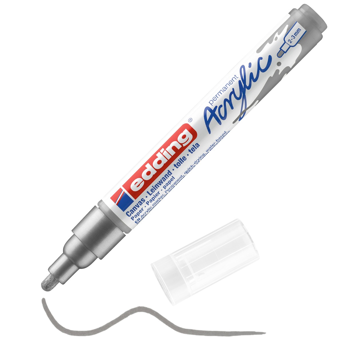 edding 5100 acrylic marker - 2 tot 3 mm - zilver