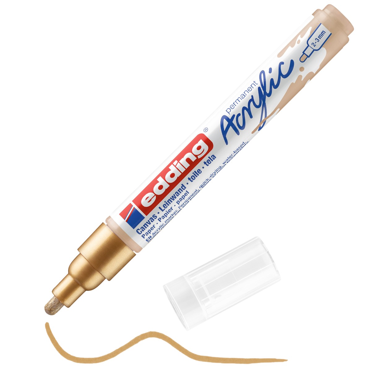 edding 5100 acrylic marker - 2 tot 3 mm - goud