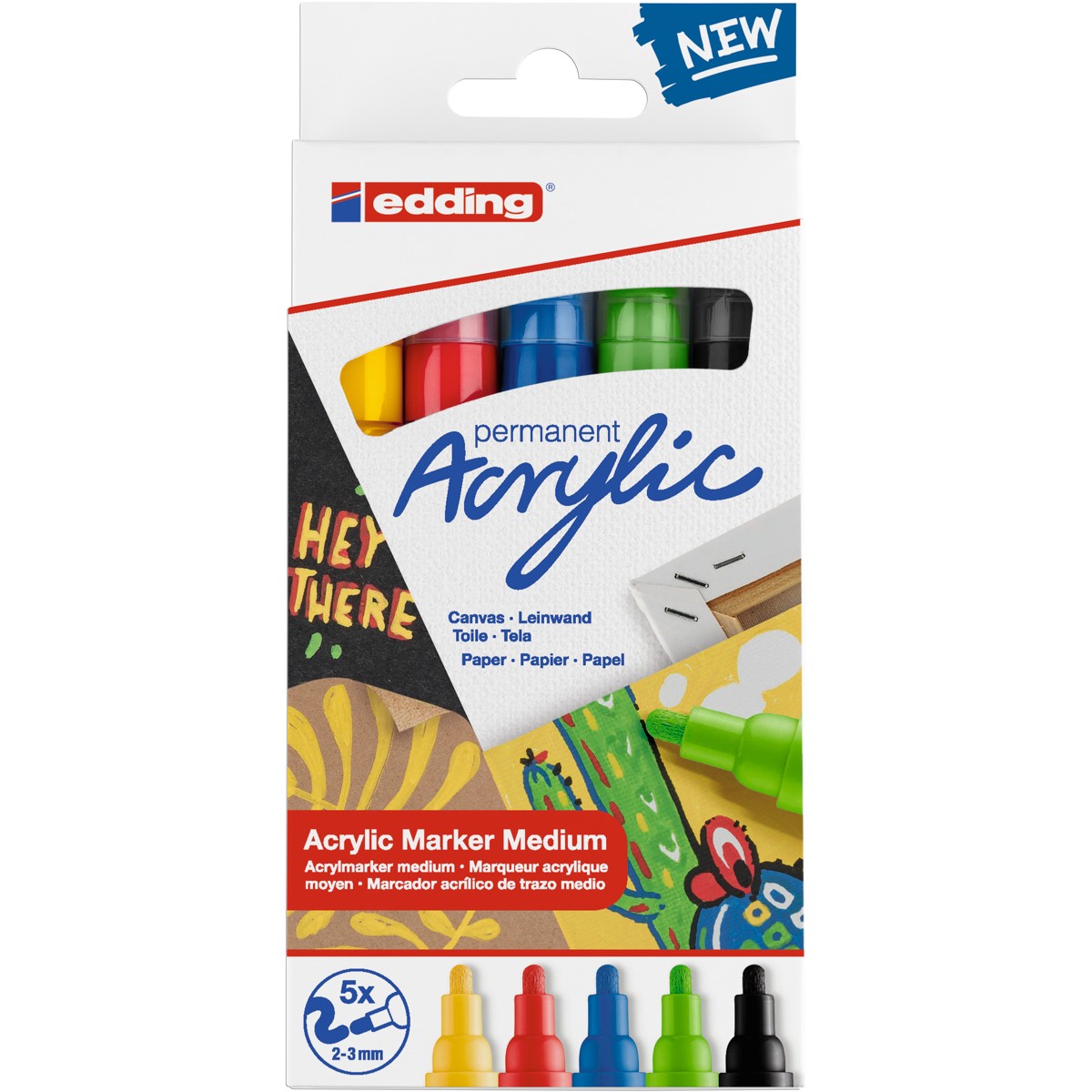 edding 5100 acrylic marker - 5 stuks - basis