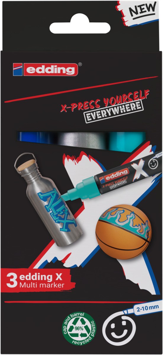 edding 6900 X Multi Marker - 3 stuks - oceaan