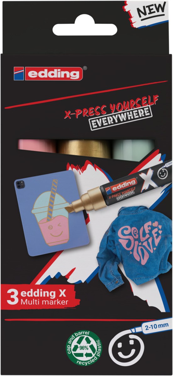 edding 6900 X Multi Marker - 3 stuks - pastel
