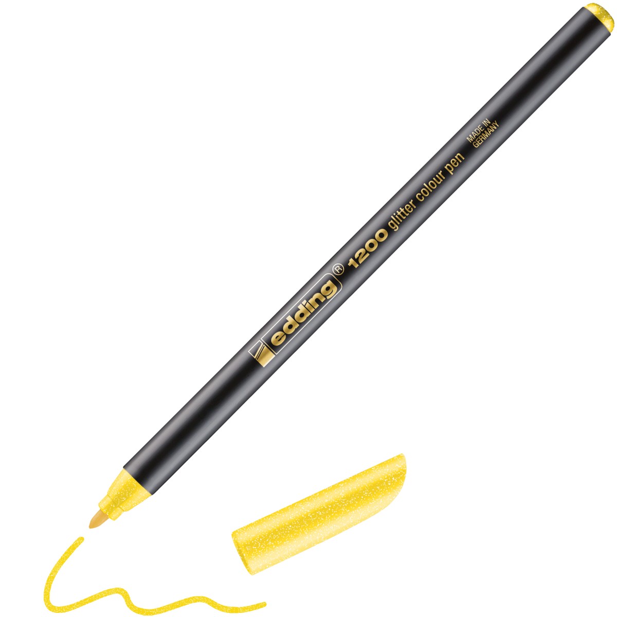 edding 1200 glitter colour pen - geel