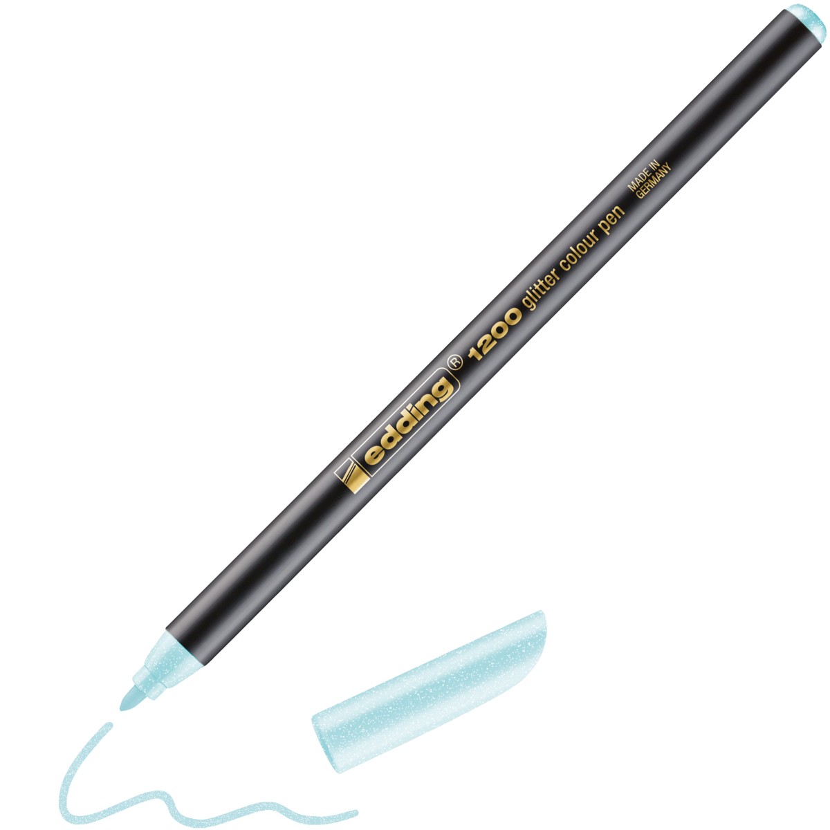edding 1200 glitter colour pen - pastelblauw