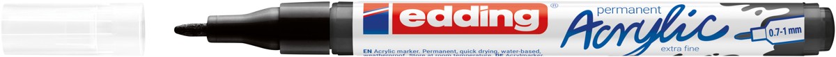 edding 5500 acrylic marker - 0,7 tot 1 mm - diepzwart