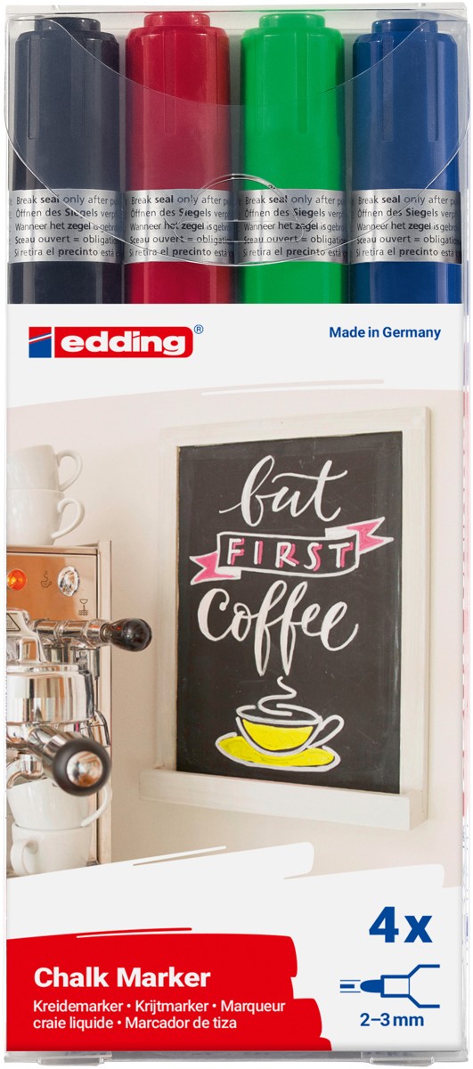 edding 4095 chalk marker set - 4x basis