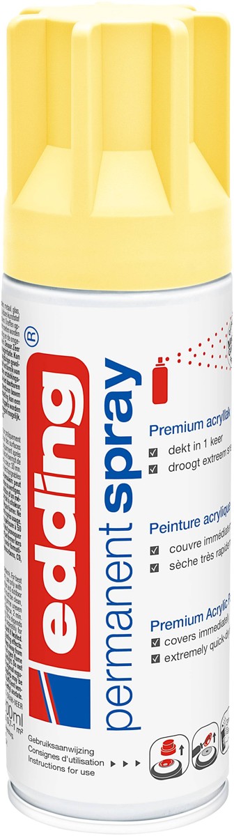 edding 5200 permanent spray - 200 ml - mat - pastelgeel