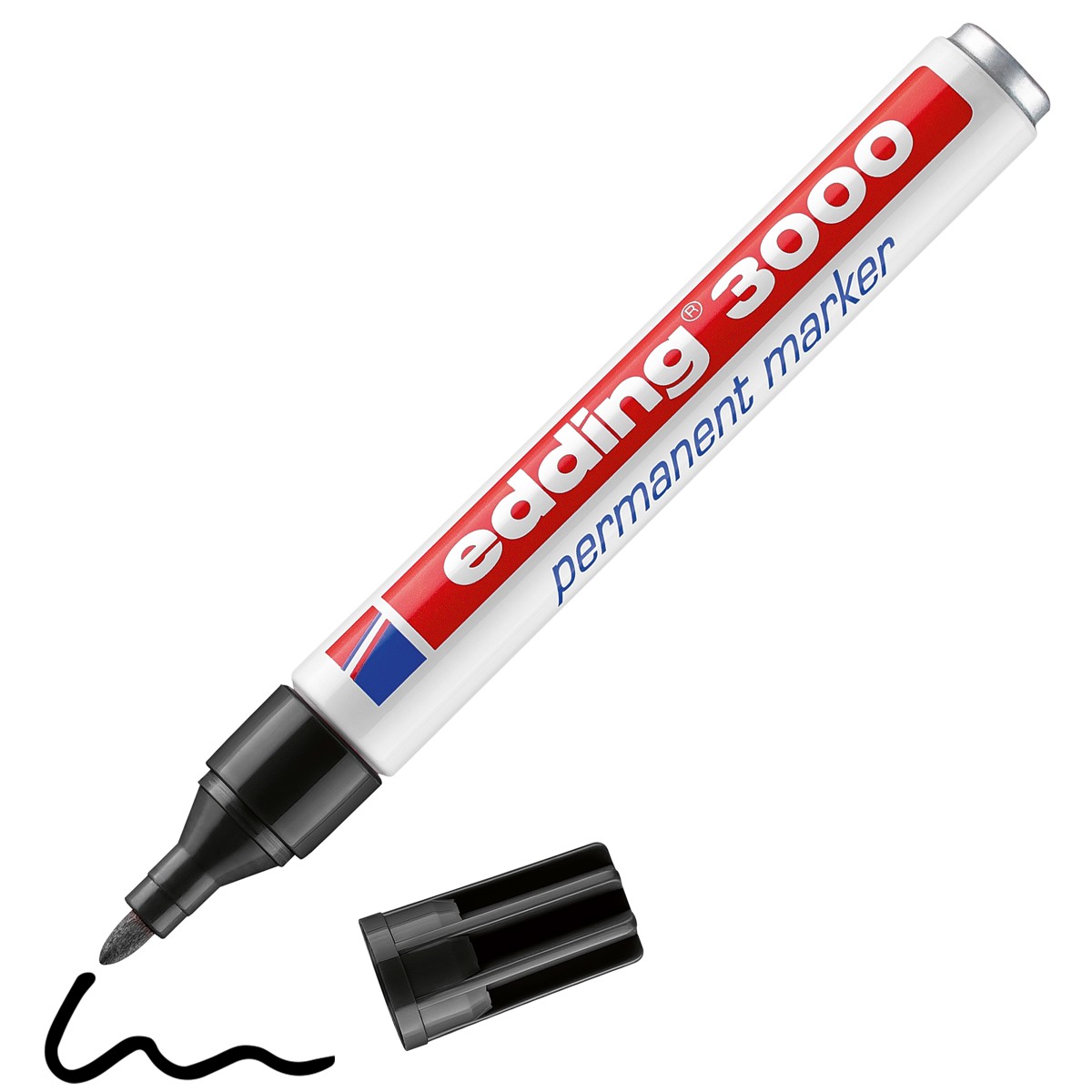edding 3000 permanent marker - 1,5 tot 3 mm - zwart