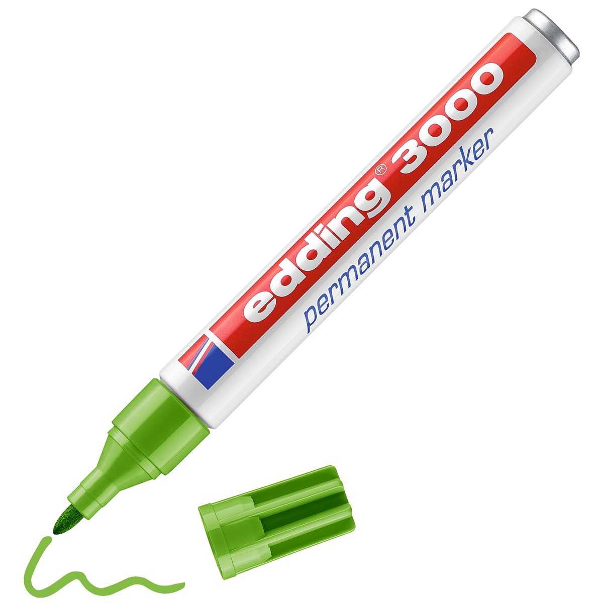 edding 3000 permanent marker - 1,5 tot 3 mm - lichtgroen