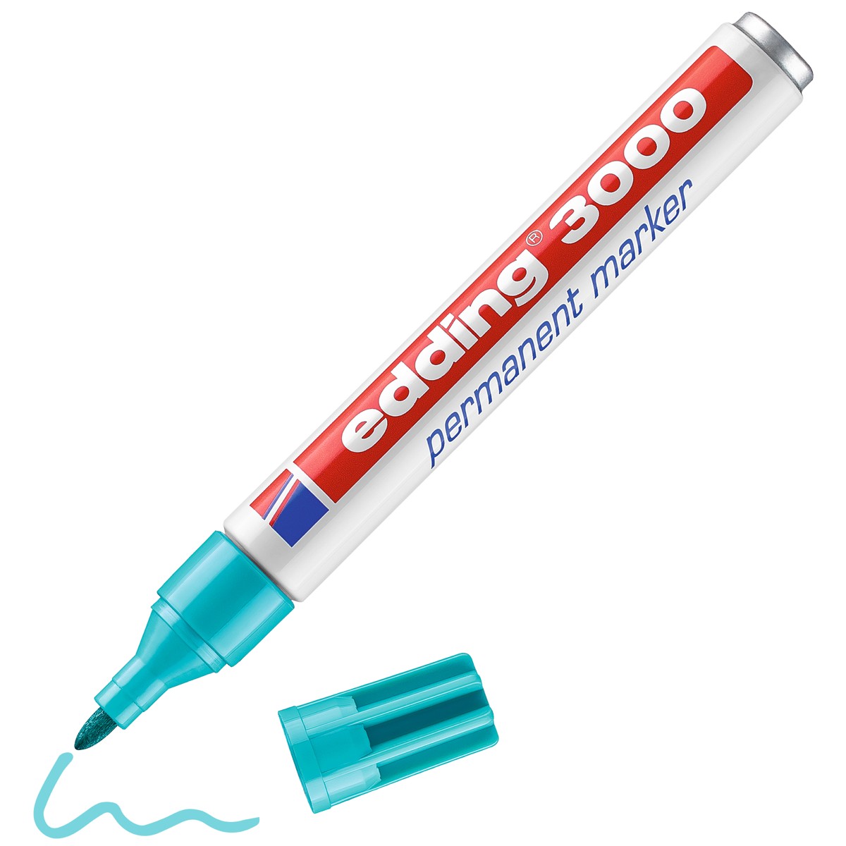 edding 3000 permanent marker - 1,5 tot 3 mm - turquoise