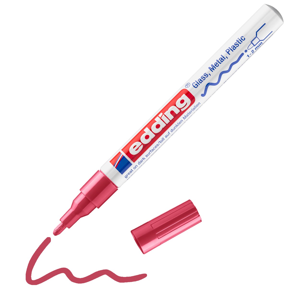 edding 751 lakmarker - glans - 1 tot 2 mm - rood