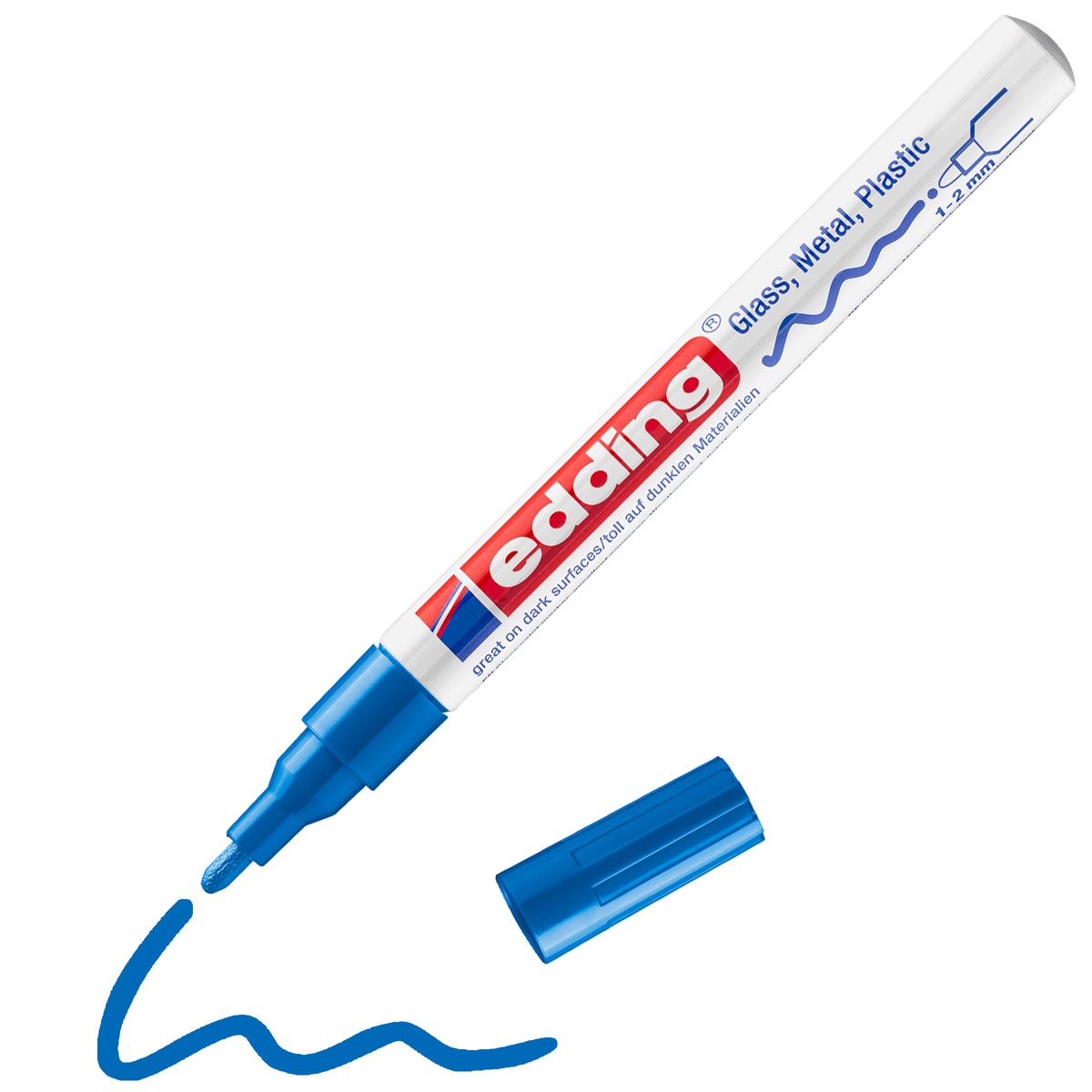 edding 751 lakmarker - glans - 1 tot 2 mm - blauw