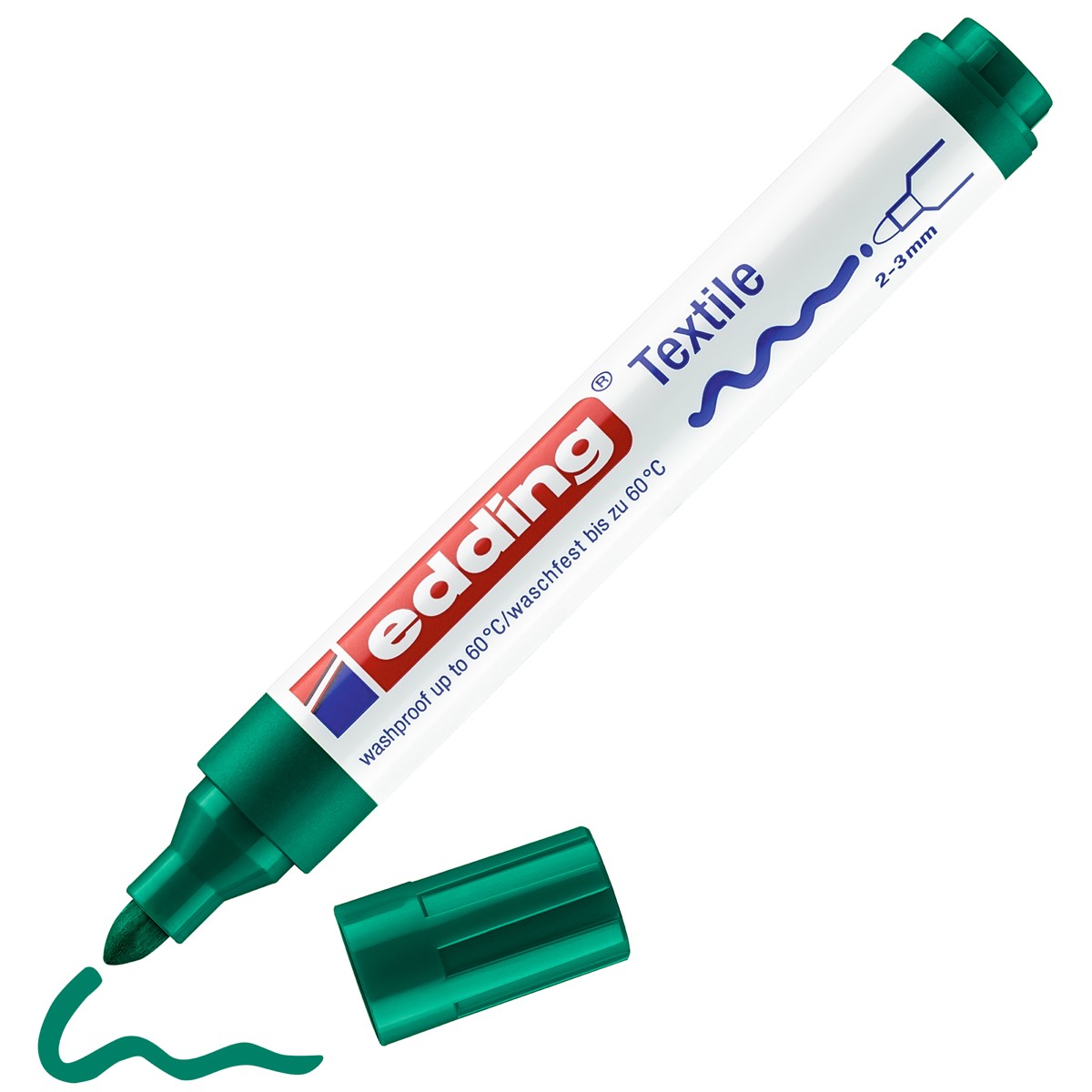 edding 4500 textile pen - 2 tot 3 mm - groen