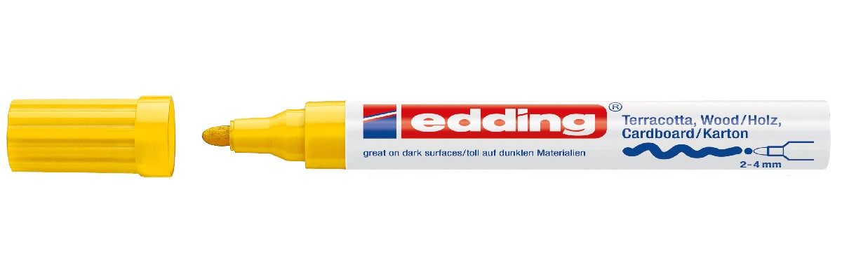 edding 4000 matlak marker - 2 tot 4 mm - geel