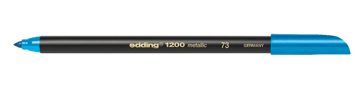 edding 1200 colour pen metallic - 1 tot 3 mm - blauw