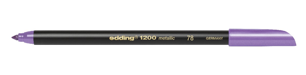 edding 1200 colour pen metallic - 1 tot 3 mm - paars
