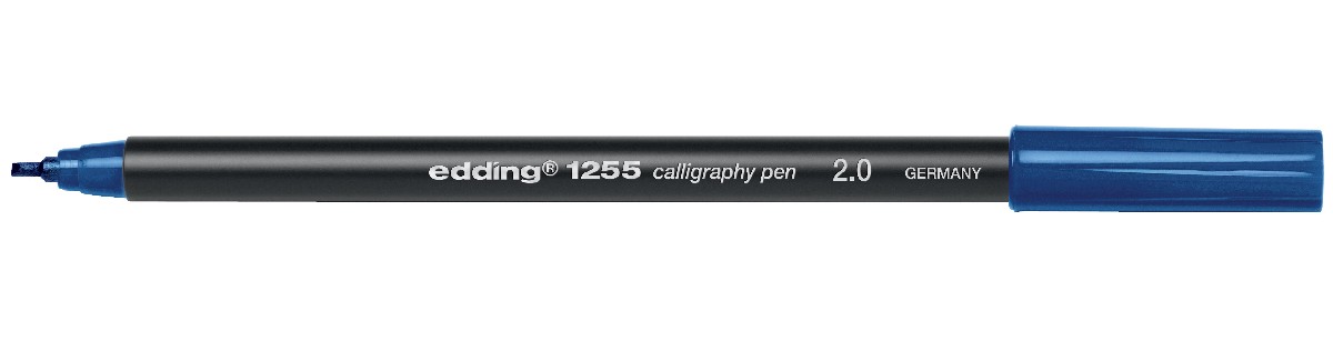 edding 1255 calligraphy pen - 2 mm - staalblauw