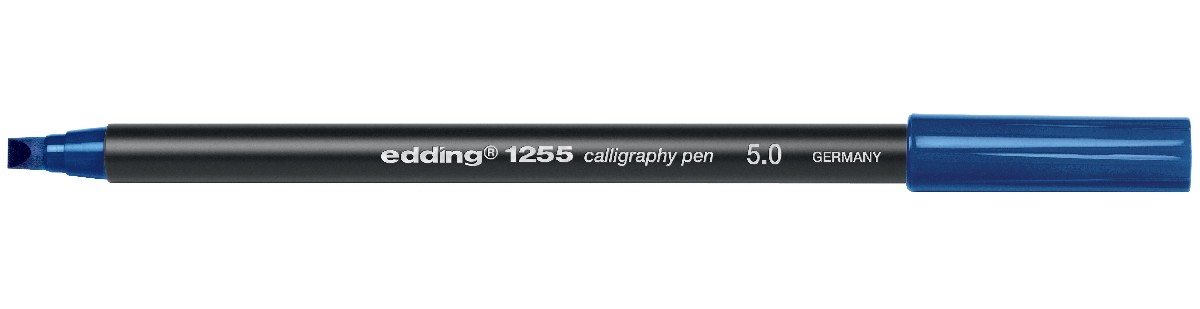 edding 1255 calligraphy pen - 5 mm - staalblauw