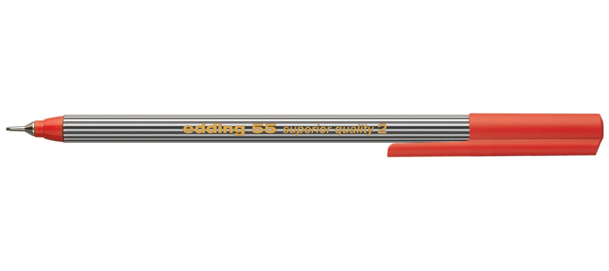 edding 55 fineliner - 0,3 mm - rood