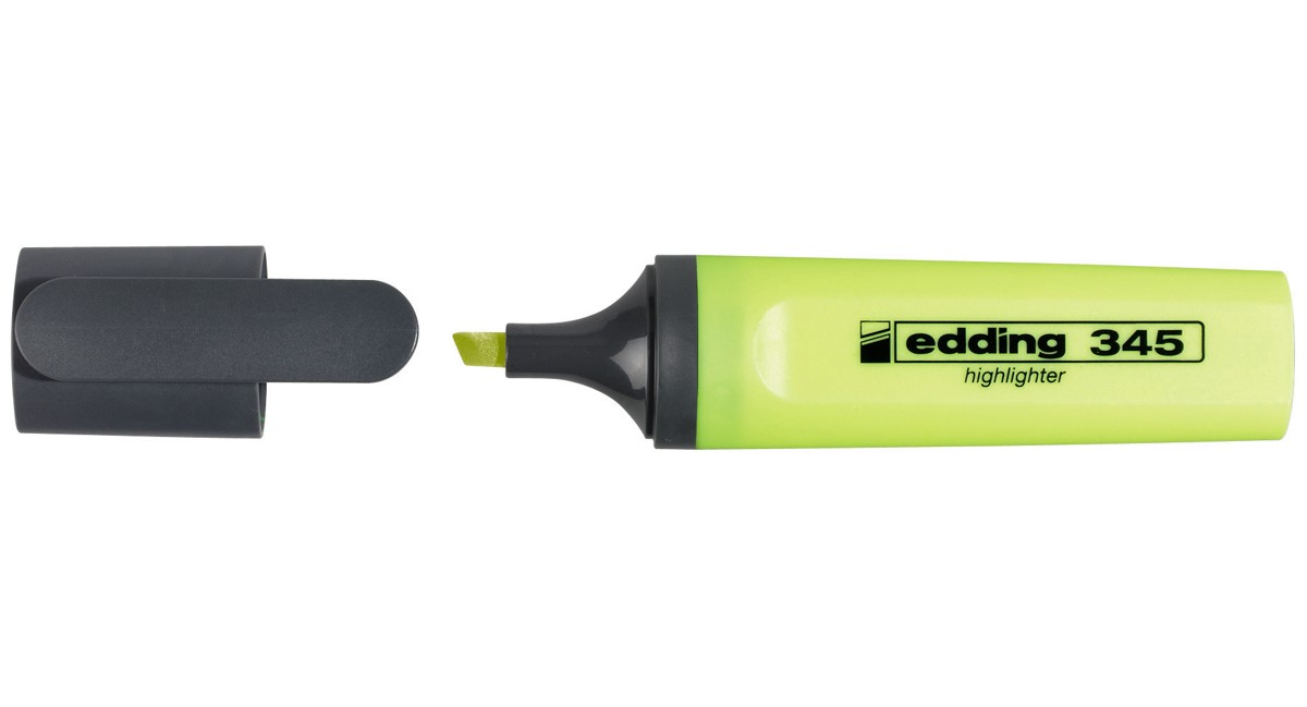 edding 345 highlighter - 2 tot 5 mm - geel