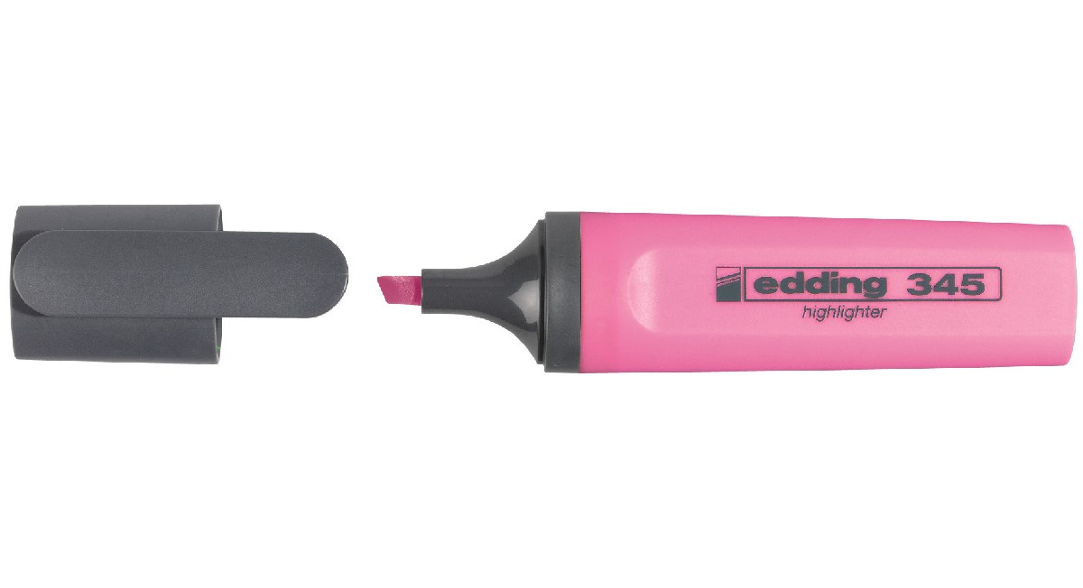 edding 345 highlighter - 2 tot 5 mm - roze