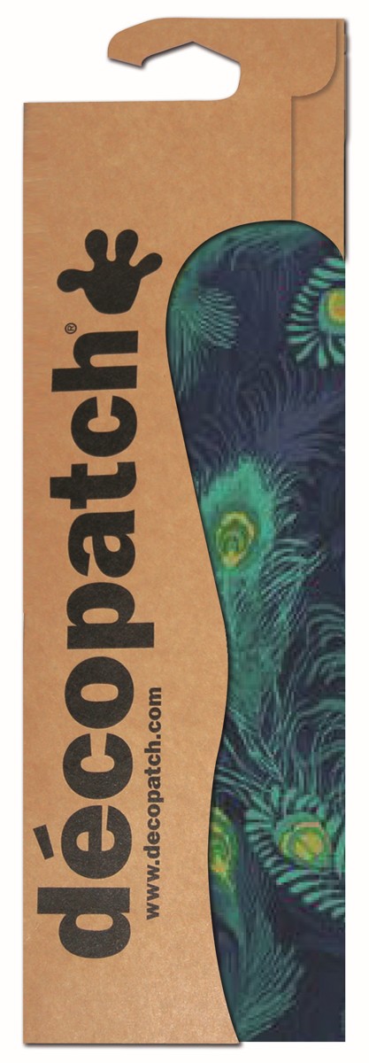 Décopatch - 30x40 cm - 3 vellen - pauwenveren