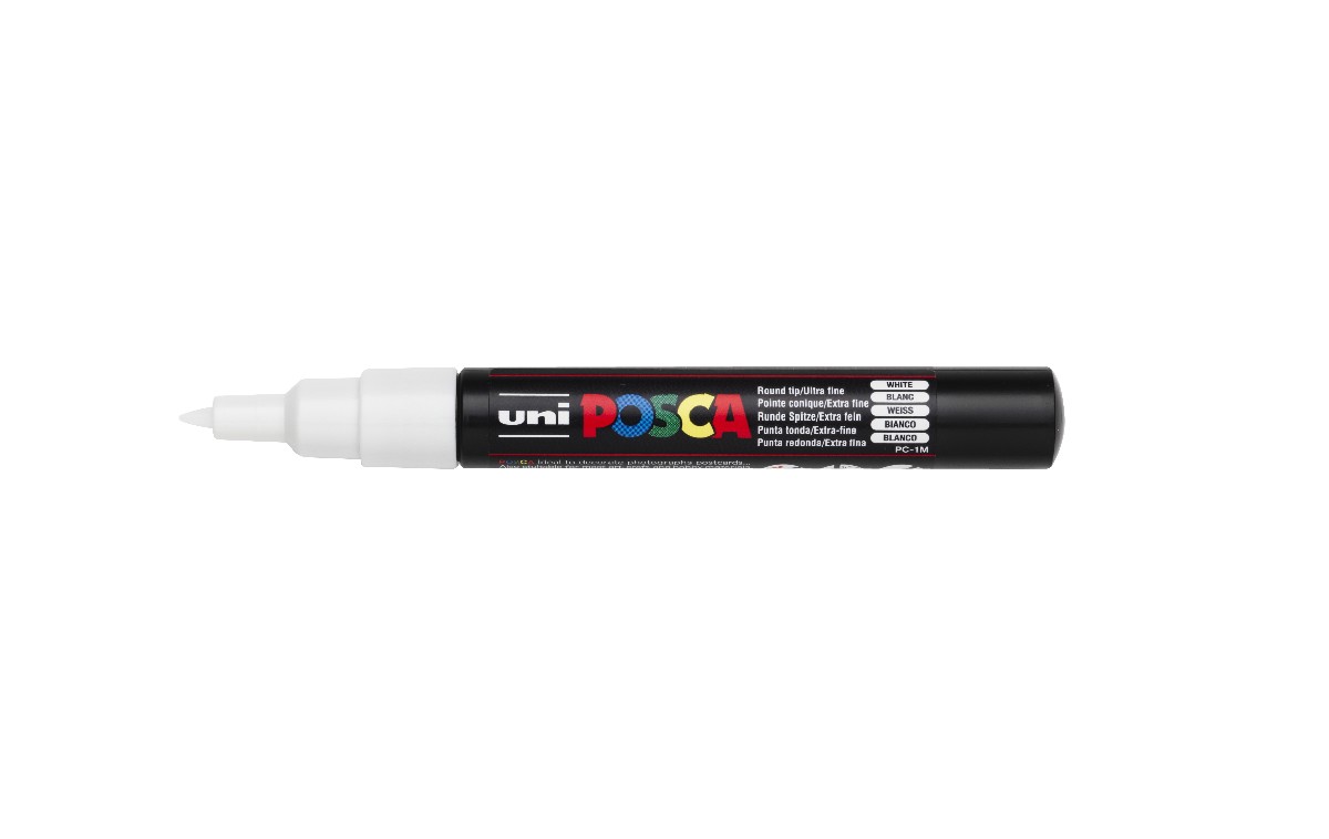 POSCA acrylmarker - extra fijn PC-1MC - 0,7-1 mm - wit