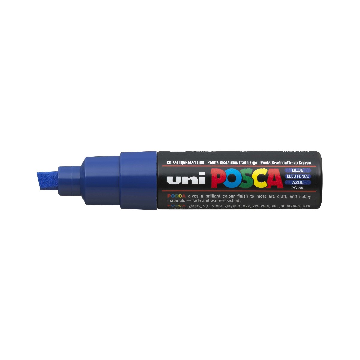 POSCA acrylmarker - beitelpunt PC-8K - 8 mm - blauw