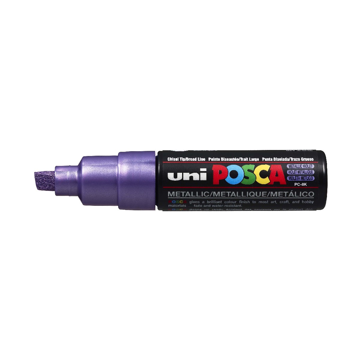 POSCA acrylmarker - beitelpunt PC-8K - 8 mm - metallic violet