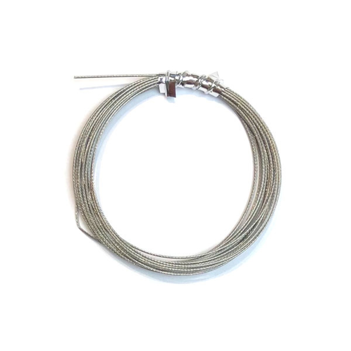 Metaaldraad met coating - 0,38 mm - 30 meter - zilverkleurig