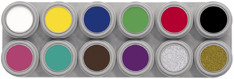 Grimas gezichtsschmink 12 kleuren set A 8717277133783