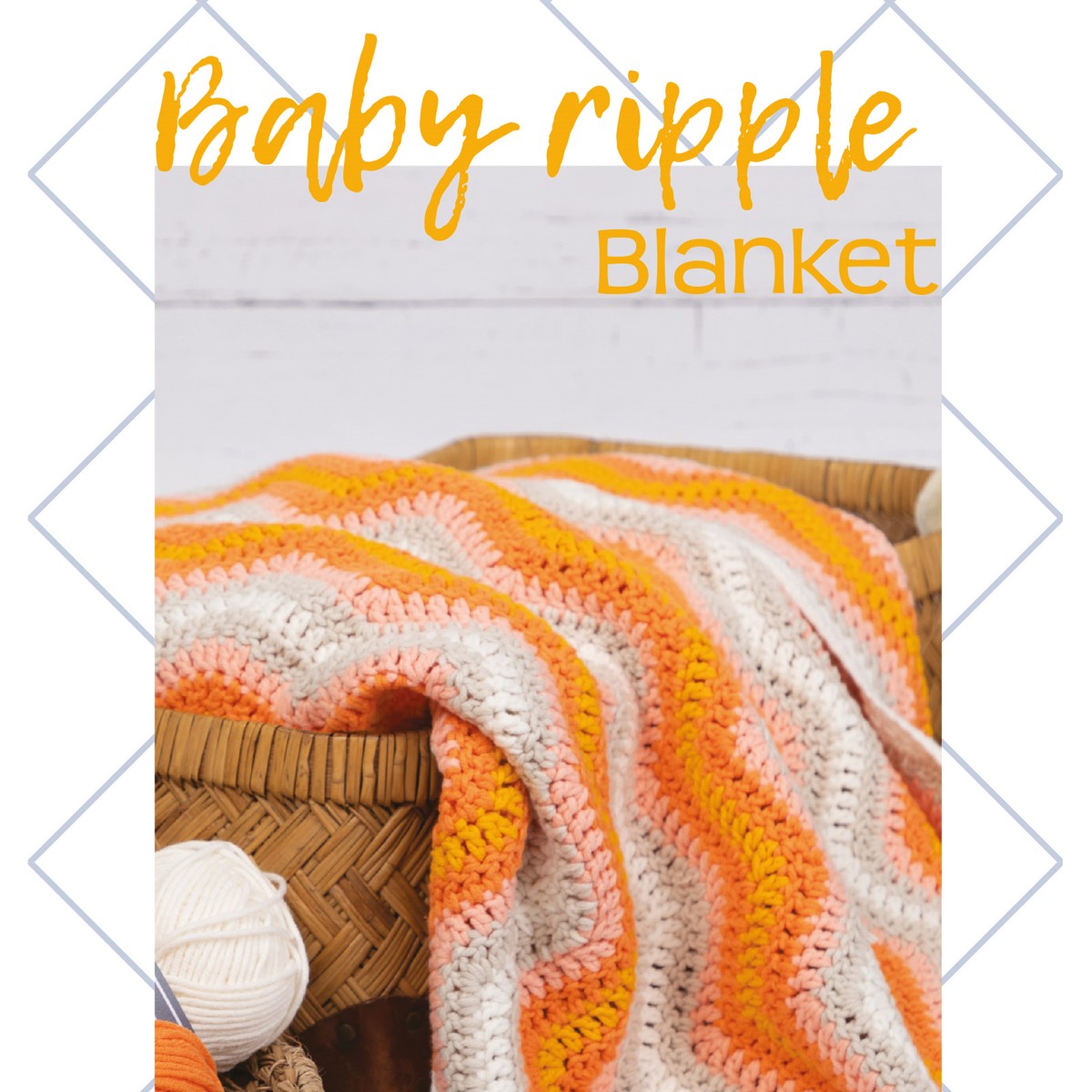 een schuldeiser Verscherpen wandelen haakpakket baby ripple deken - oranje