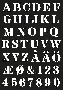 Sjabloon - alfabet - stoer