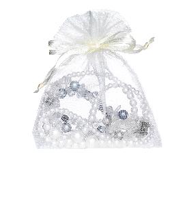 Zakjes - organza - 10 stuks - crème afbeelding