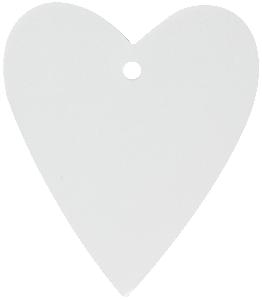 Tags hart - 24 stuks - wit afbeelding