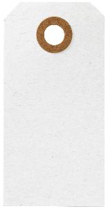 Tags wit - 20 stuks - 8x4 cm