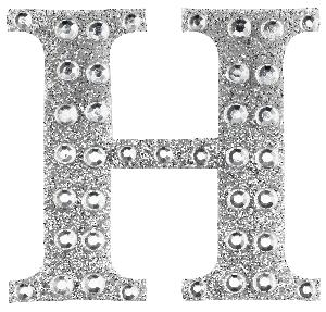 Strass sticker - H