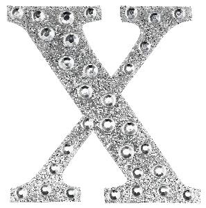 Strass sticker - X
