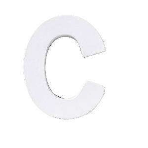Letter karton C- Wit 10 cm