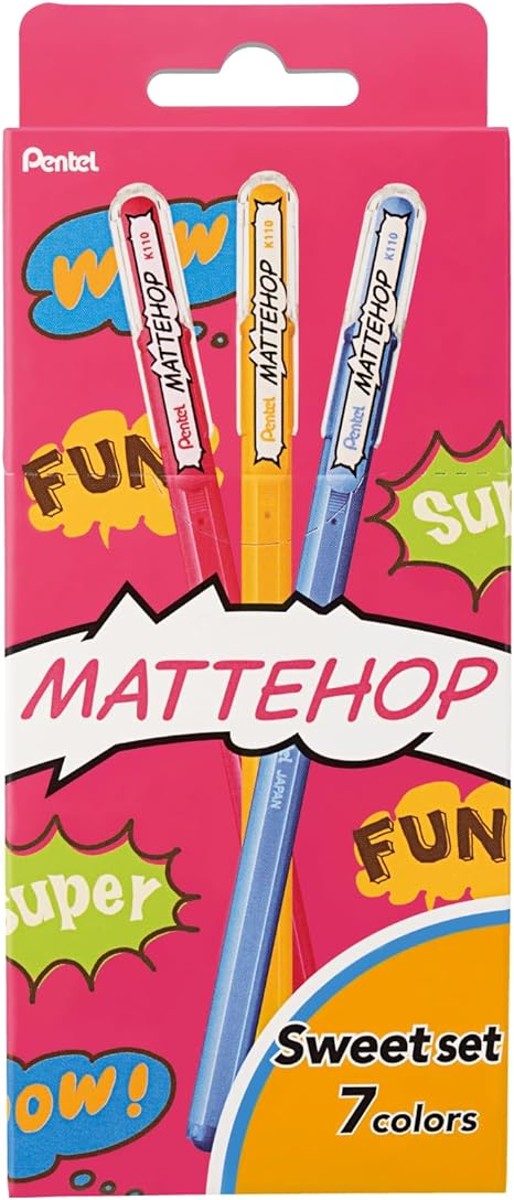 Pentel gelroller Mattehop set - Sweet