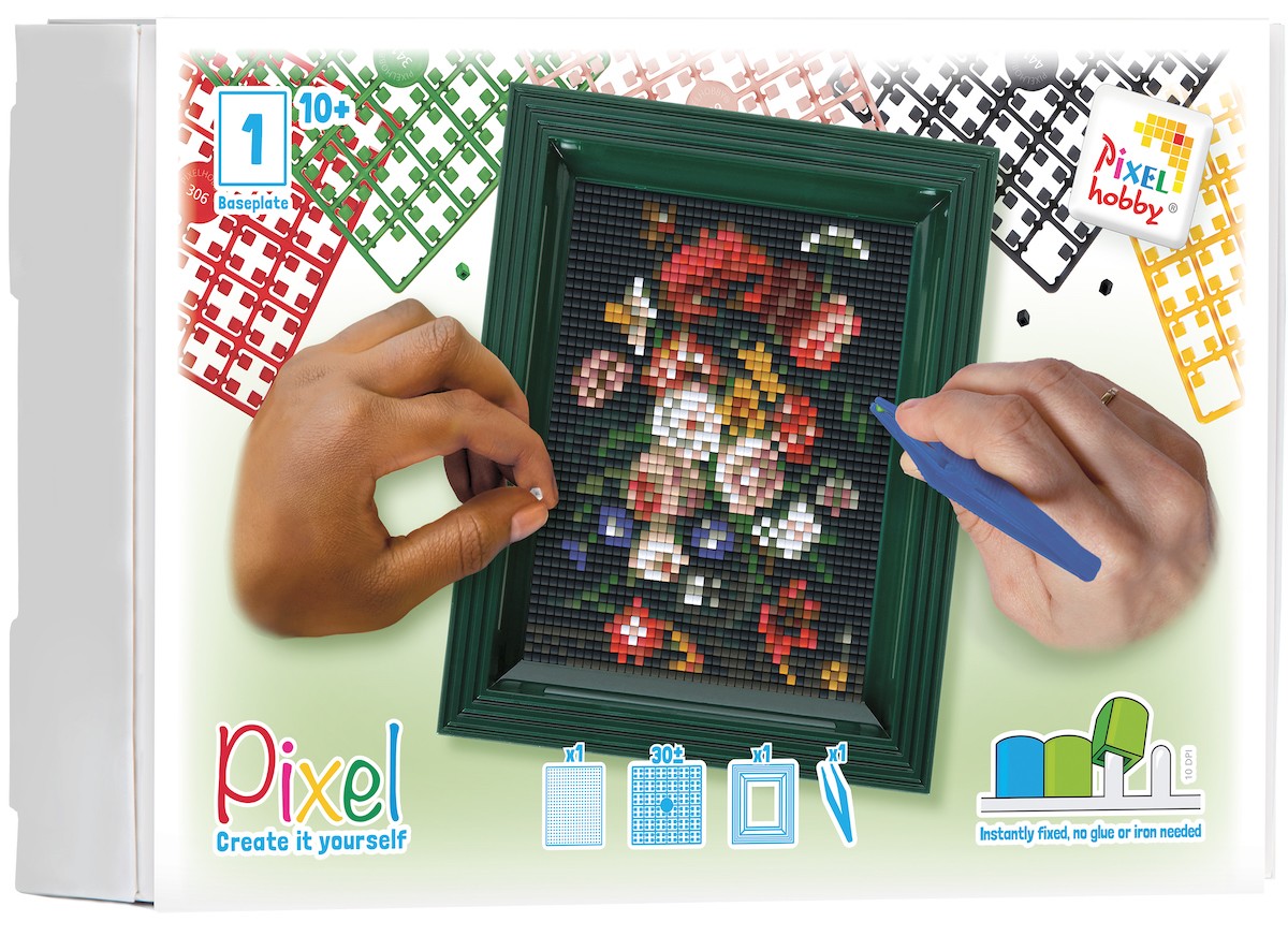 Pixelhobby set met lijst - Stilleven met Bloemen