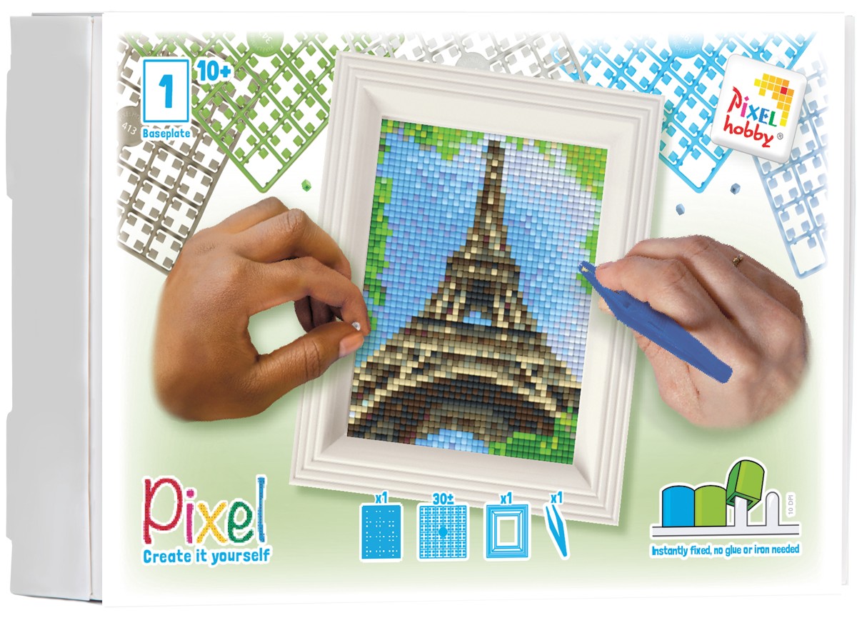 Pixelhobby set met lijst - Eiffeltoren