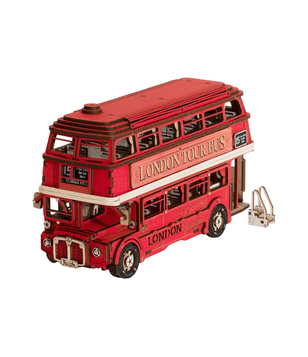 Robotime houten 3D puzzel - London Tour Bus