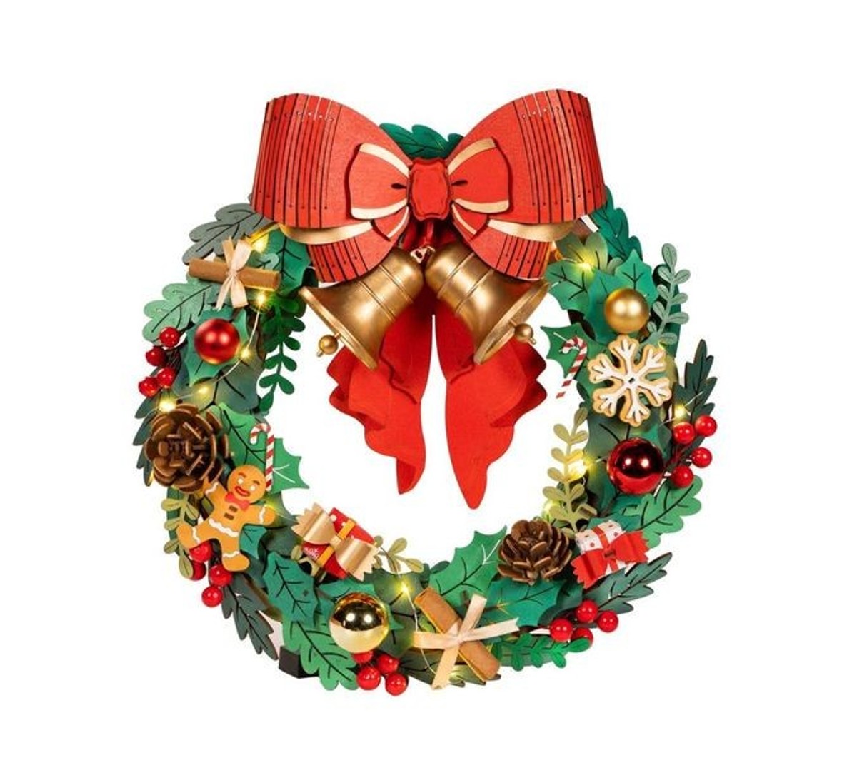 Robotime houten 3D puzzel - Christmas Wreath