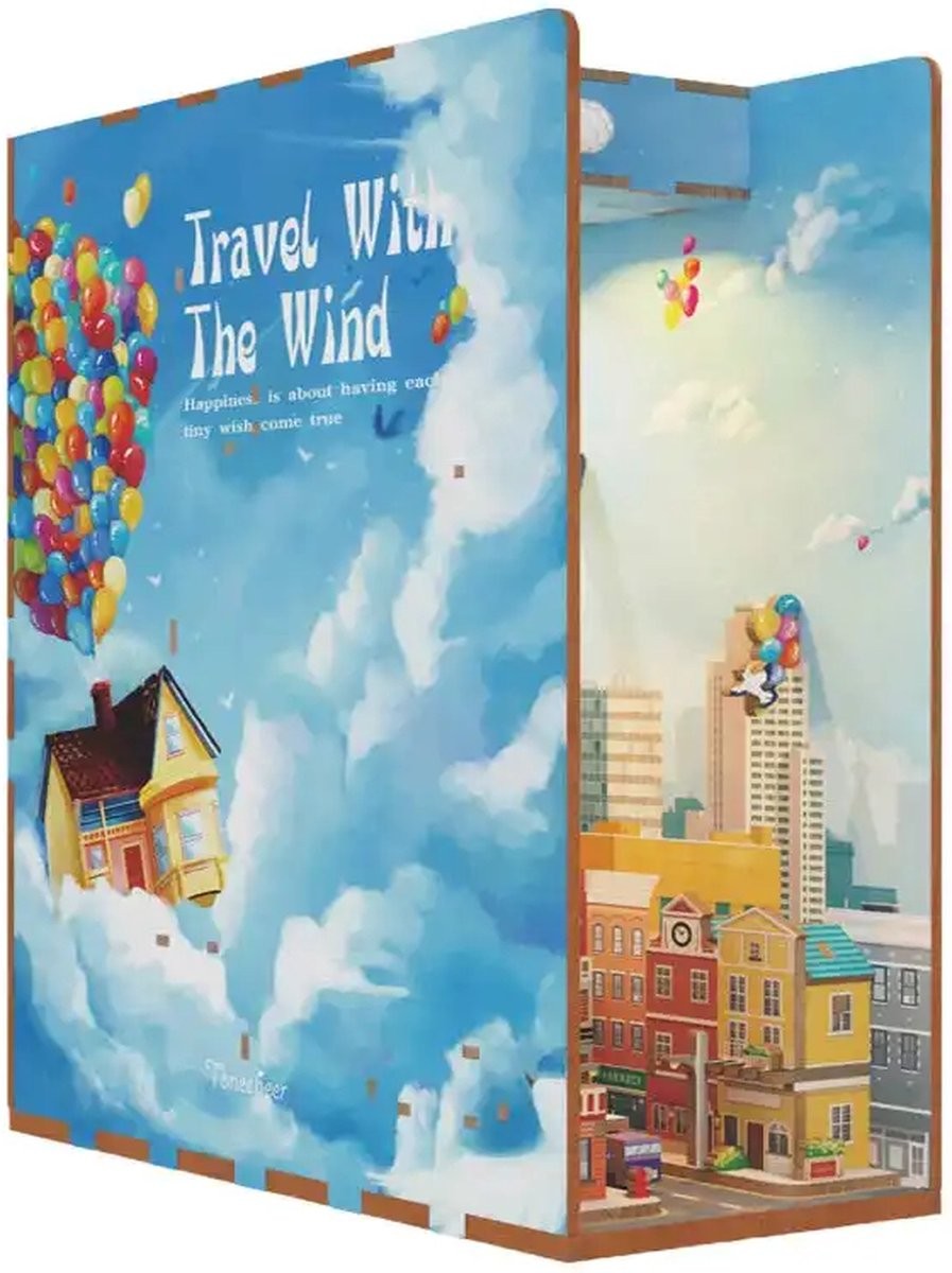 Tonecheer miniatuur kit - book nook - Travel with the Wind