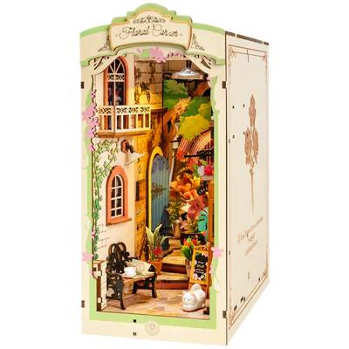 Robotime houten 3D puzzel - book nook - Floral Corner