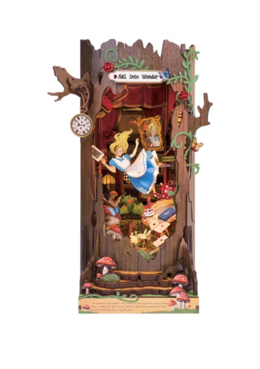 Robotime houten 3D puzzel - book nook - Alice Adventure