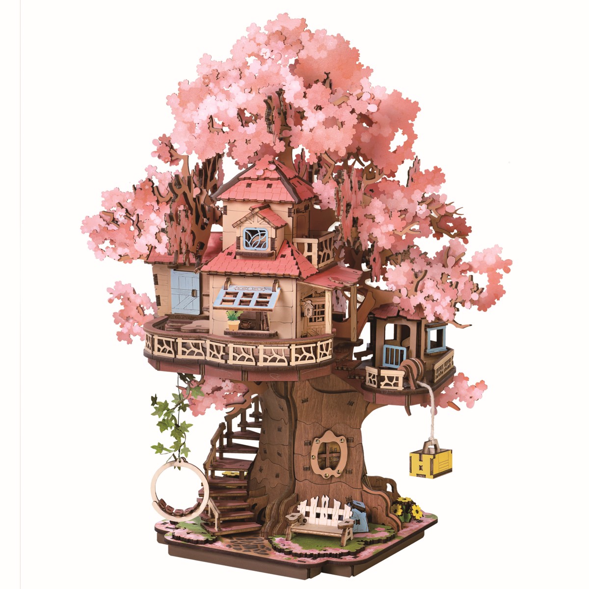 Robotime houten 3D puzzel - Sakura Tree House