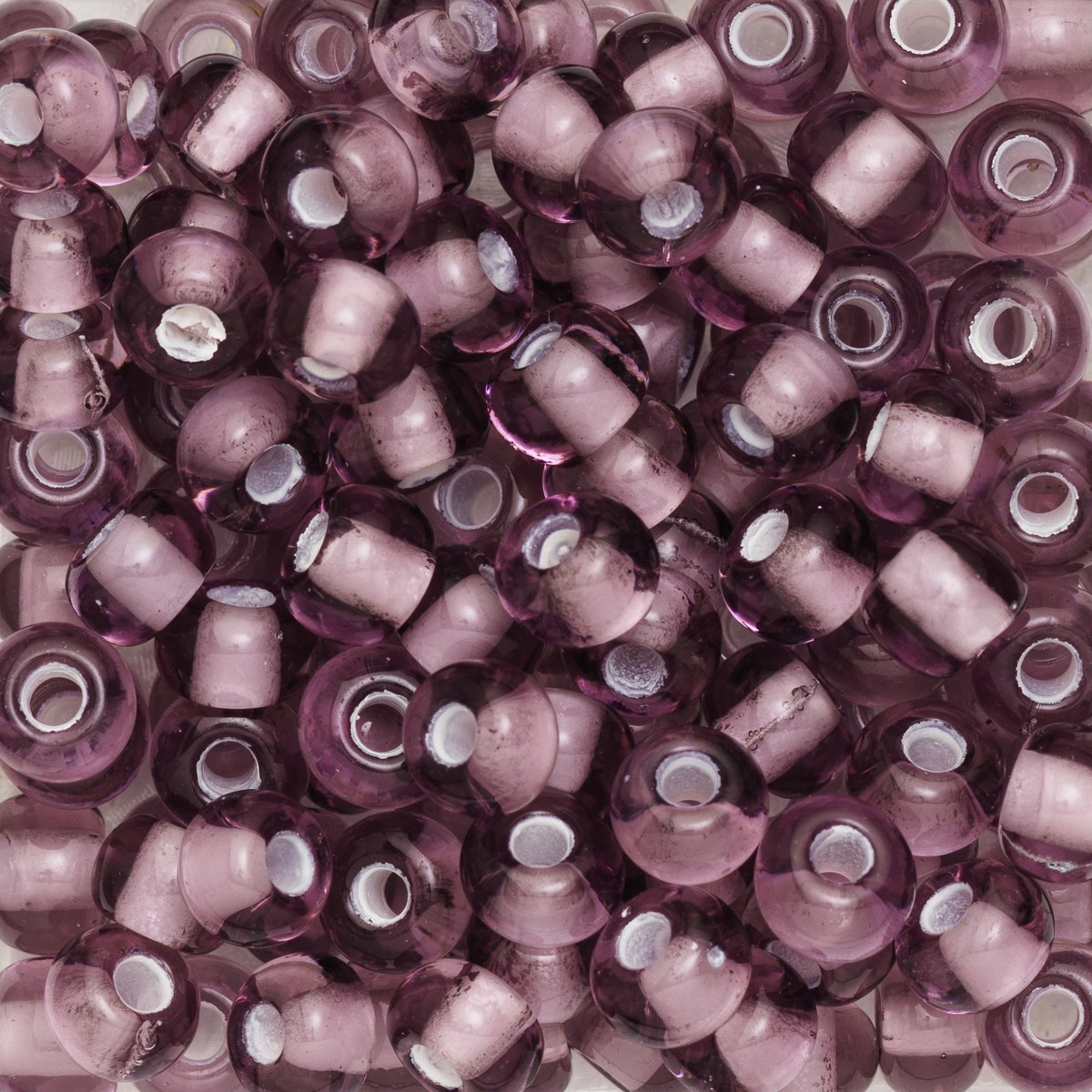 Rocailles - 6/0 - paars witte kern